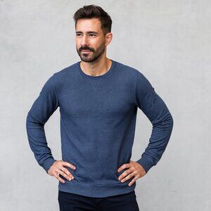 Sonoma Pull Over Sweater Long Sleeve Crew Neck Heathered Blue Gray Size Large